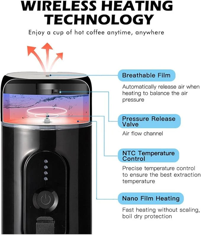 Glow Vibe™ Portable Electric Espresso Coffee Maker